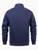 2 Pcs Men Fleece Plain Zipper Track Suit