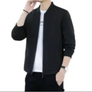 Men’s Premium Black Fleece Jacket | Luxury Collared Winter Wear